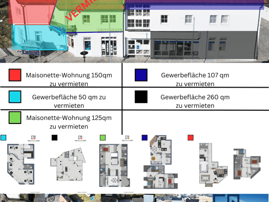 Verkaufsfläche zur Miete - Erstbezug provisionsfrei 260 m² Verkaufsfläche teilbar ab 50 m² Nagel Nagel 95697