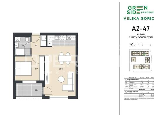 Wohnung zum Kauf - Erstbezug 208.240 € 2 Zimmer 55 m² 4. Geschoss Velika Gorica 10410