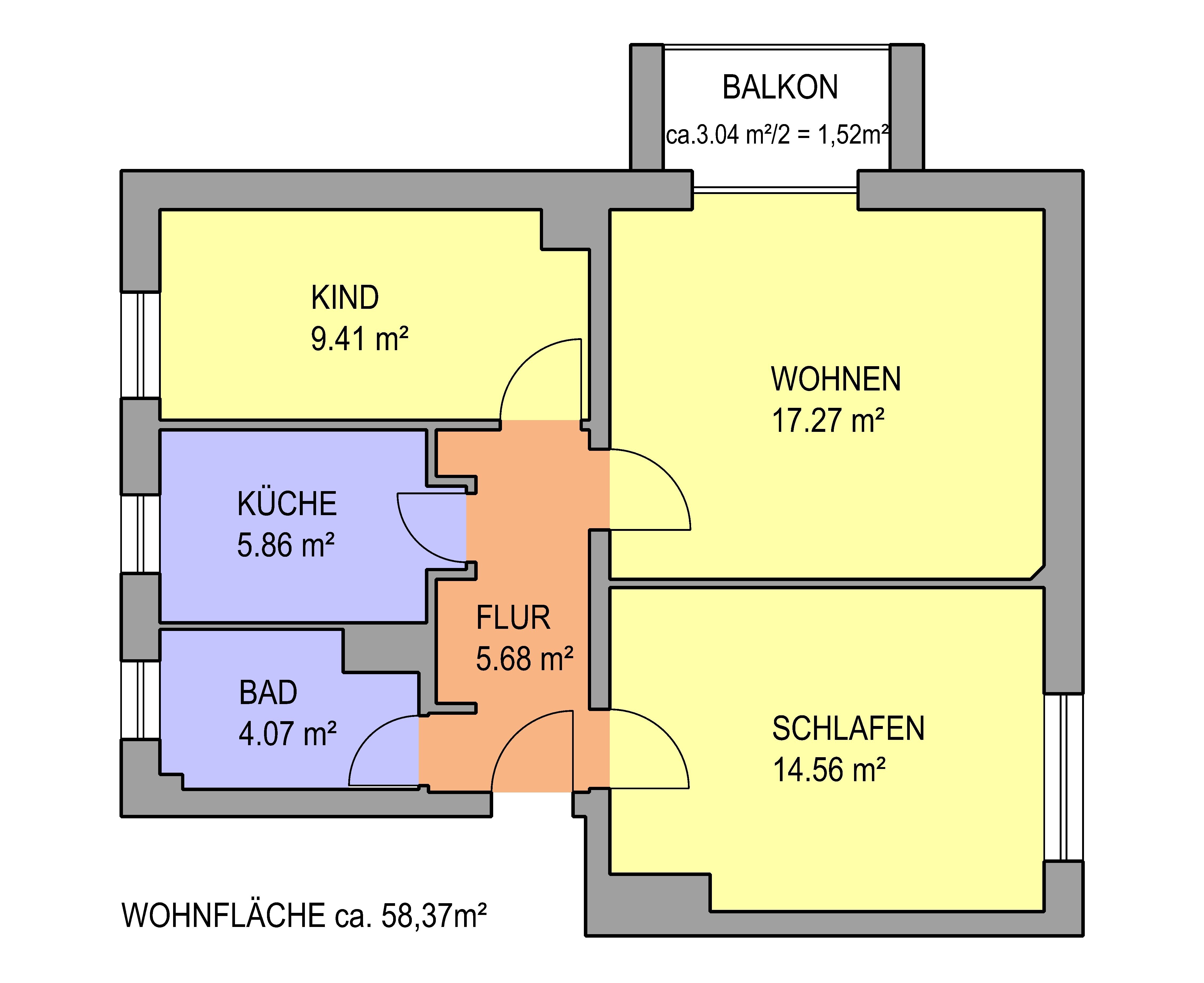 Wohnung zur Miete 385 € 3 Zimmer 58,4 m²<br/>Wohnfläche 1.<br/>Geschoss ab sofort<br/>Verfügbarkeit T.-Heuss-Straße 4 Bitterfeld Bitterfeld-Wolfen 06749