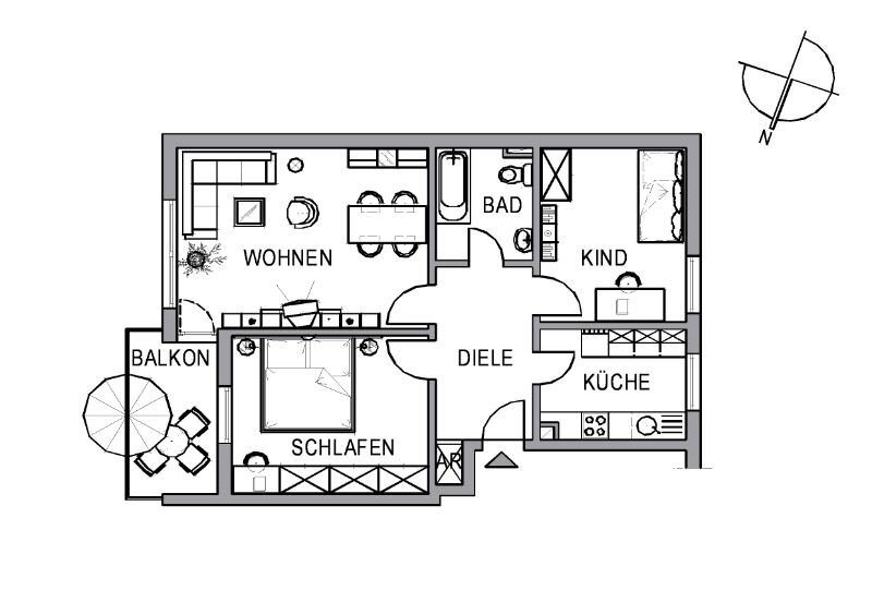 Wohnung zur Miete 397 € 3 Zimmer 66,4 m²<br/>Wohnfläche 1.<br/>Geschoss Waldstr. 28 Altena Altena 58762