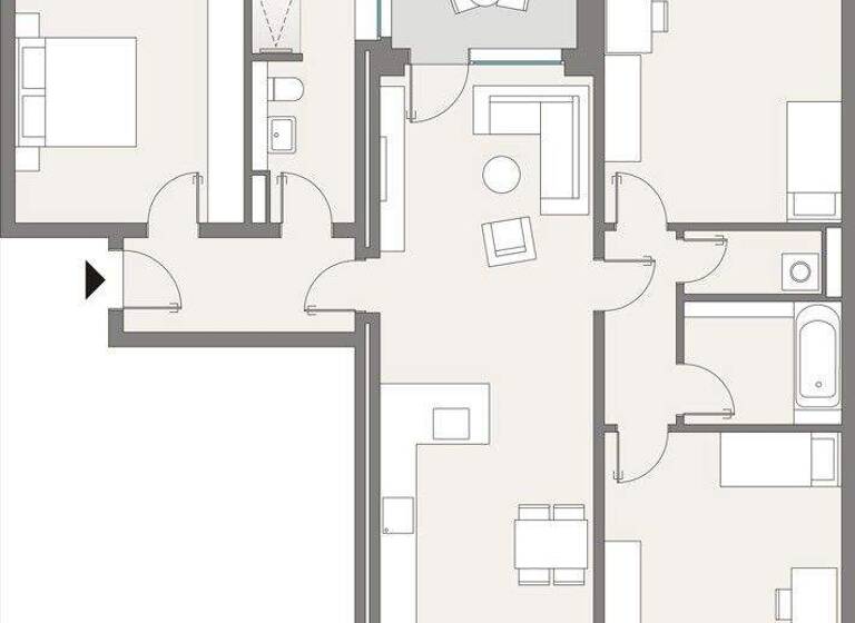 Wohnung zur Miete 1.298 € 4 Zimmer 104,7 m² 2. Geschoss Mockauer Straße 2 Mockau-Nord Leipzig 04357