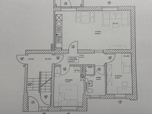 Wohnung zur Miete 704 € 2,5 Zimmer 64 m² frei ab 15.11.2026 Geesthacht 21502