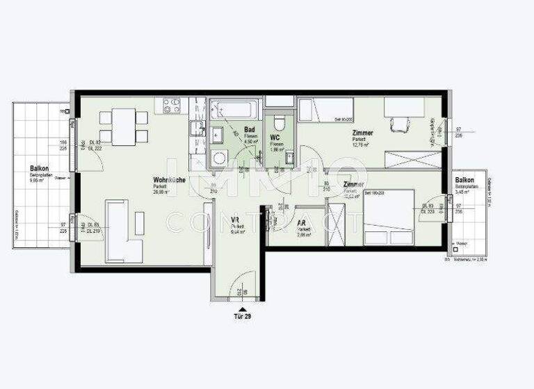 Wohnung zum Kauf - Erstbezug 527.800 € 3 Zimmer 69 m² 4. Geschoss Wien 1210