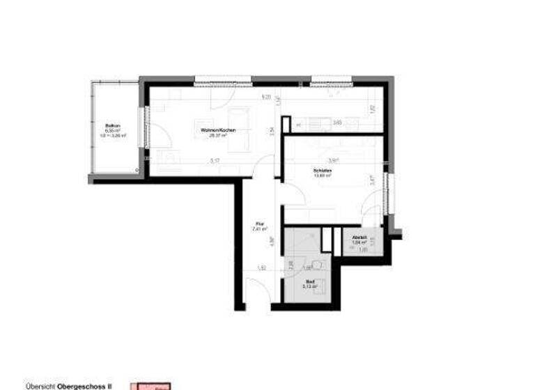 Wohnung zur Miete 942 € 2 Zimmer 56,6 m² 2. Geschoss frei ab 01.04.2026 Alter Kirchenweg 30a Harksheide Norderstedt 22844