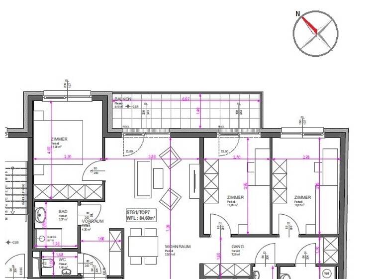 Wohnung zum Kauf 499.900 € 4 Zimmer 84,6 m² Wien 1220