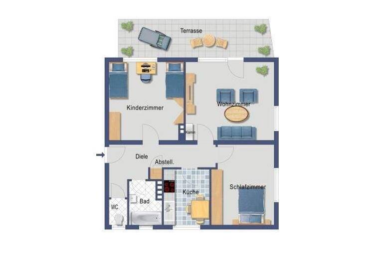 Wohnung zum Kauf provisionsfrei 239.000 € 3 Zimmer 77,4 m² EG Teutonenstraße 63 Plittersdorf Bonn 53175