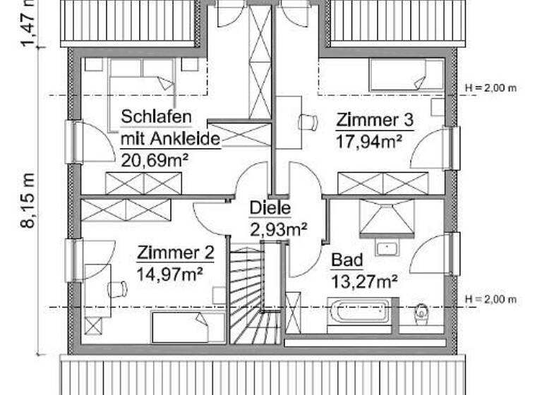 Einfamilienhaus zum Kauf provisionsfrei 281.090 € 5 Zimmer 144,7 m² Andershof Stralsund 18439