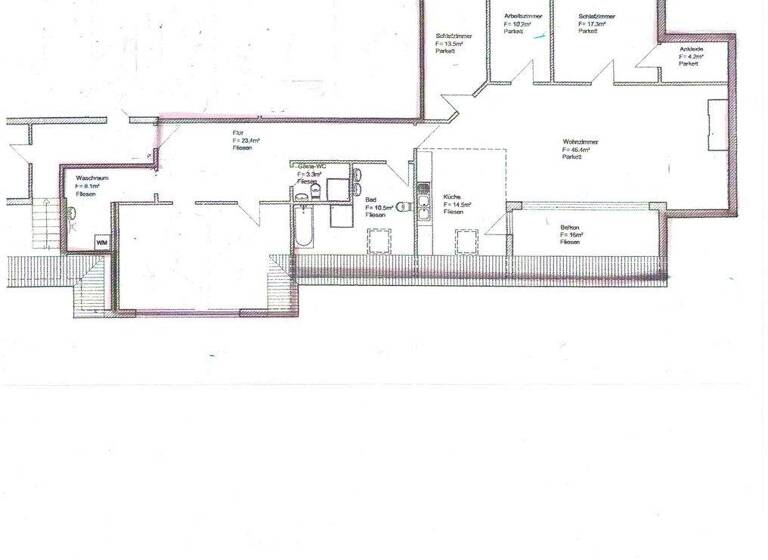 Wohnung zur Miete 800 € 5 Zimmer 184 m² 2. Geschoss frei ab sofort Rabahne 4 Halberstadt 38820