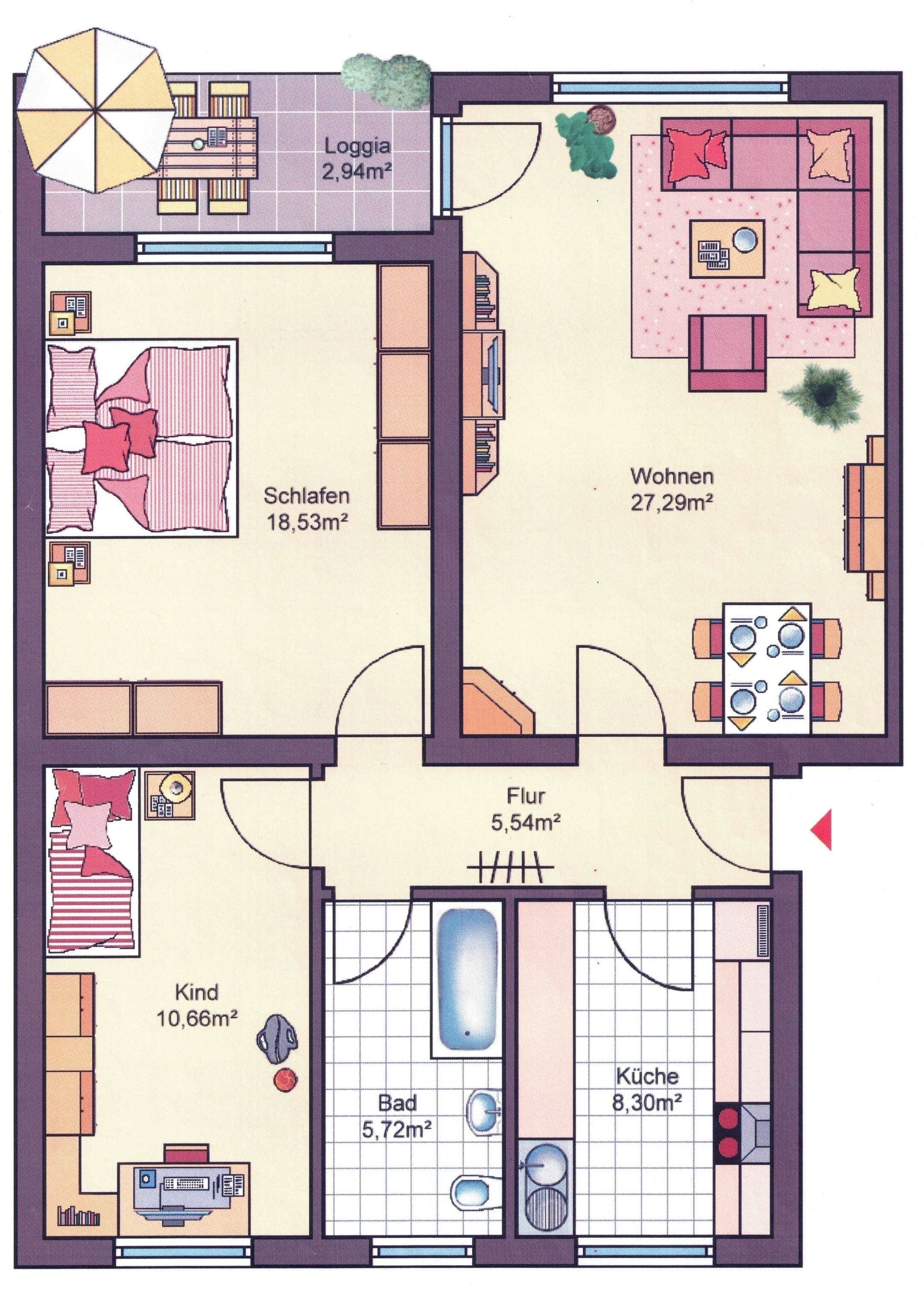 Wohnung zur Miete 825 € 3 Zimmer 78,7 m²<br/>Wohnfläche 3.<br/>Geschoss Altenfurt - Moorenbrunn Nürnberg 90475