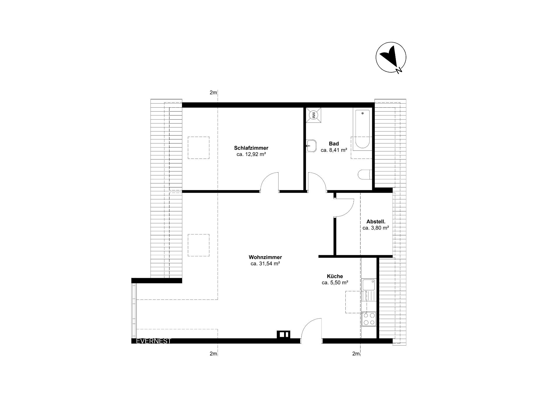 Wohnung zum Kauf 180.000 € 2 Zimmer 64 m²<br/>Wohnfläche 4.<br/>Geschoss Brand Aachen 52076