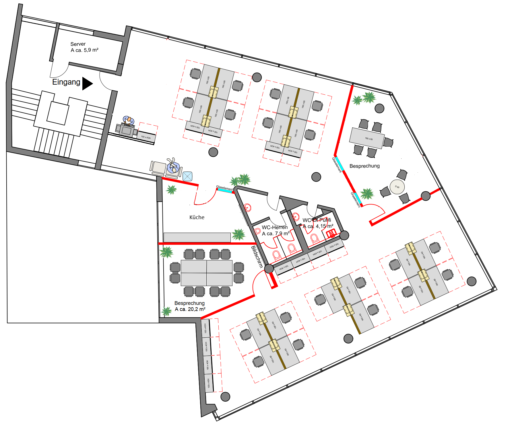 Bürofläche zur Miete provisionsfrei 3.100 € 256 m²<br/>Bürofläche Herzogenstraße 8 Innenstadt Würzburg 97070