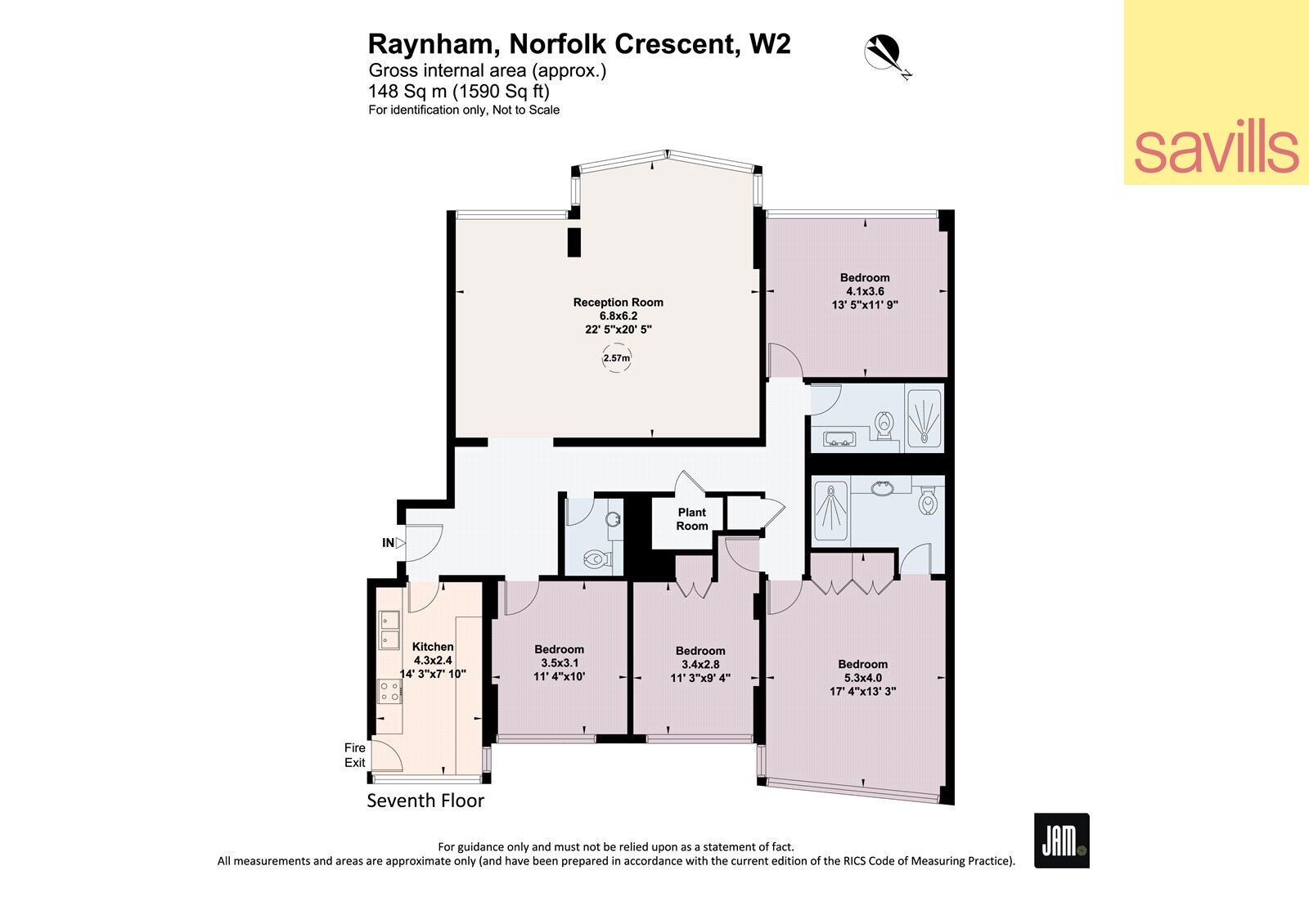 Wohnung zum Kauf provisionsfrei 3.235.375 € 5 Zimmer 147,7 m²<br/>Wohnfläche NORFOLK CRESCENT City of Westminster W2 2PG