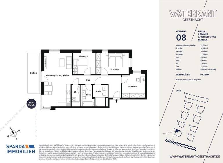 Wohnung zum Kauf - Erstbezug provisionsfrei 531.000 € 4 Zimmer 100 m² Geesthacht 21502
