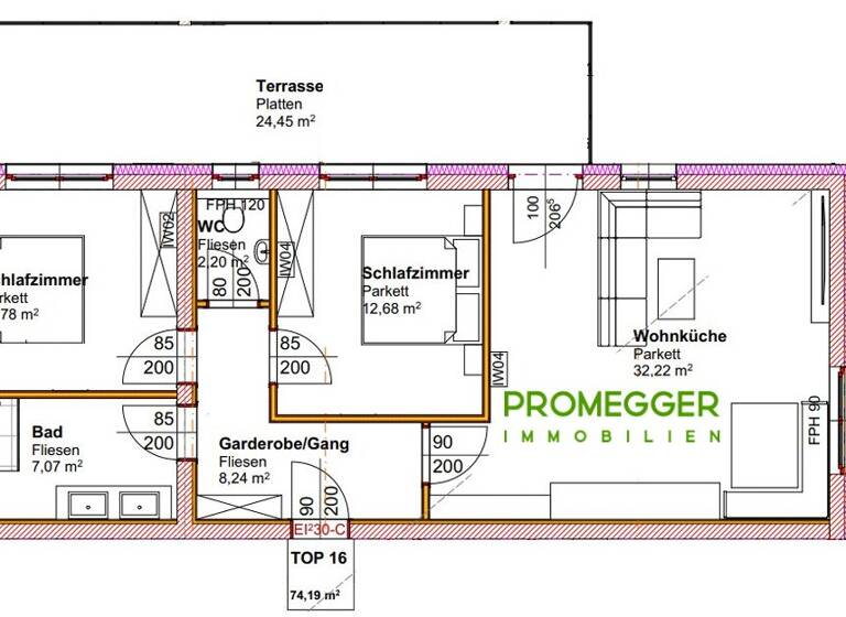 Wohnung zum Kauf 375.100 € 3 Zimmer 74,2 m² 3. Geschoss Aigen im Ennstal 8943