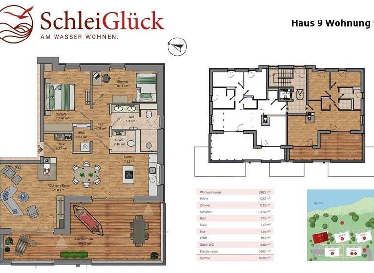 Wohnung zum Kauf - Erstbezug 950.000 € 3 Zimmer 100 m² 3. Geschoss Kappeln 24376