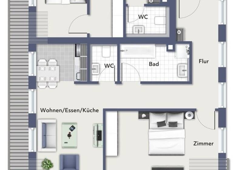 Wohnung zum Kauf 260.000 € 2 Zimmer 53 m²<br/>Wohnfläche Dachgeschoss, 4.<br/>Geschoss Möttlingen Bad Liebenzell 75378