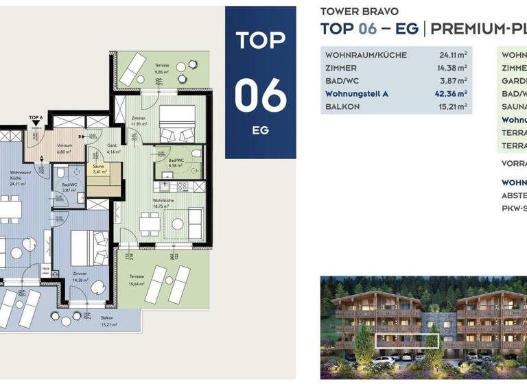 Wohnung zum Kauf provisionsfrei 504.300 € 2 Zimmer 42,4 m² frei ab 30.09.2026 Leitenstraße 348 Schladming 8970