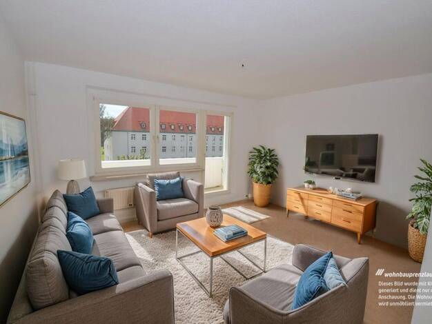 Wohnung zur Miete 400 € 3 Zimmer 62,4 m² 3. Geschoss Röpersdorfer Straße 15 Prenzlau Prenzlau 17291