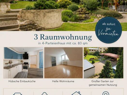 Wohnung zur Miete 581 € 3 Zimmer 83 m² Geschoss 2/3 frei ab sofort Königsee Königsee-Rottenbach 07426