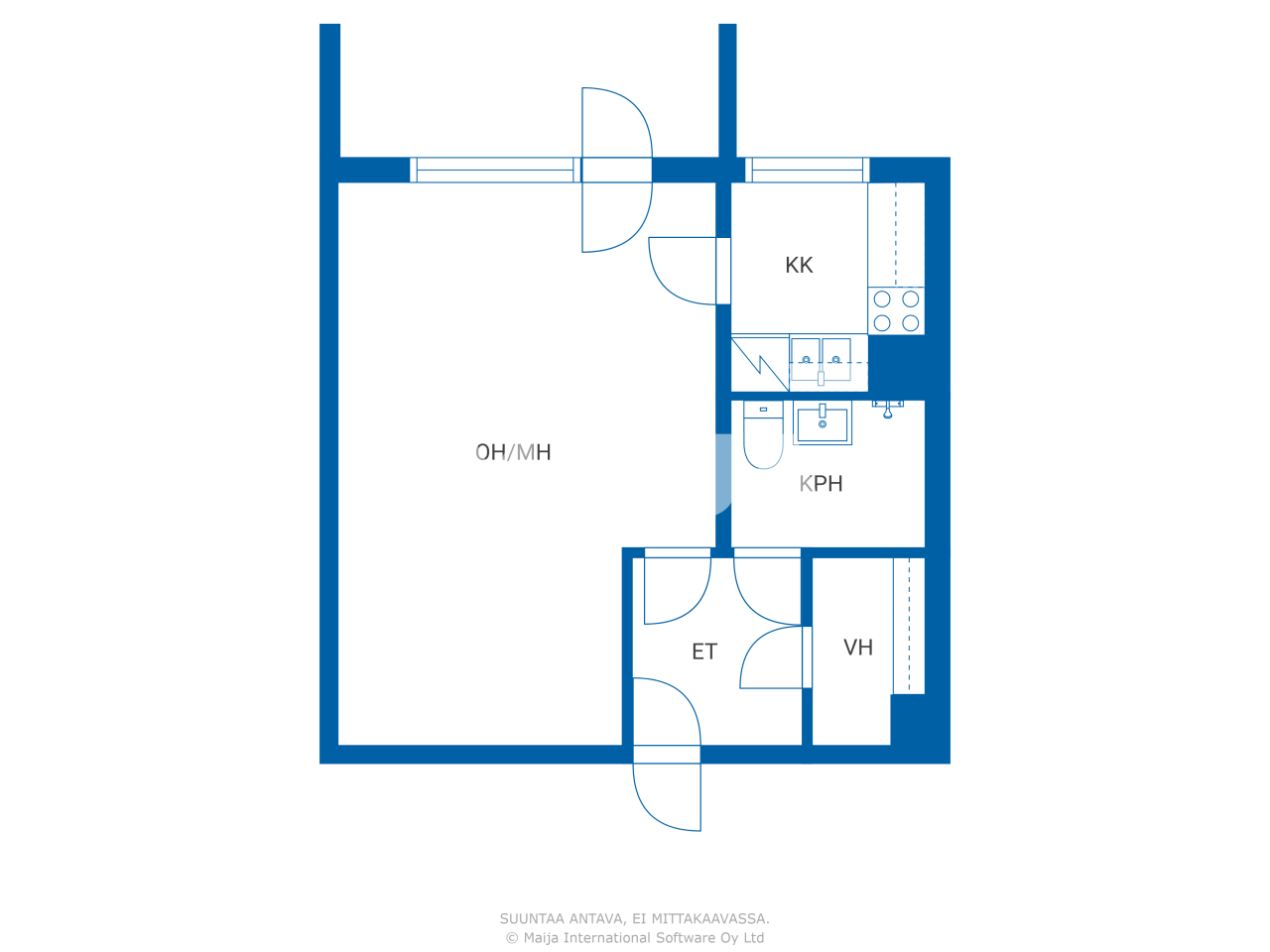 Studio zum Kauf 8.500 € 1 Zimmer 37 m²<br/>Wohnfläche 1.<br/>Geschoss Pajukuja 2 Keminmaa 94500