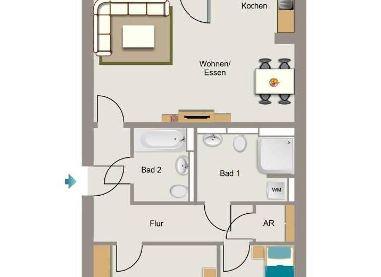 Wohnung zur Miete - Erstbezug 1.331 € 3 Zimmer 91,1 m² 2. Geschoss Paffrather Straße 67 Gladbach Bergisch Gladbach 51465