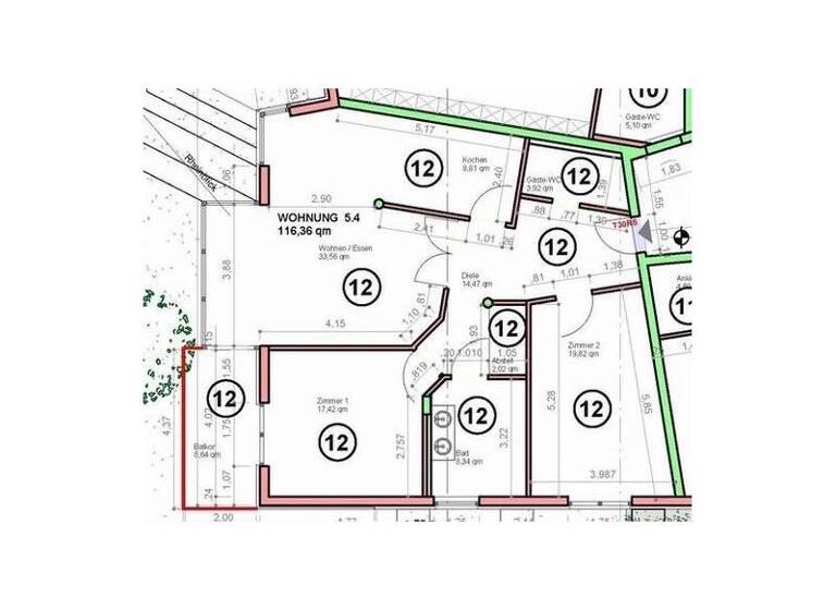 Wohnung zur Miete 1.400 € 3,5 Zimmer 116 m² Bingen Bingen am Rhein 55411