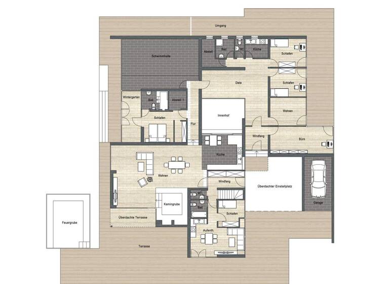 Bungalow zum Kauf 997.000 € 9 Zimmer 406 m² 1.409 m² Grundstück Alt Wolfsburg Alt-Wolfsburg 38448