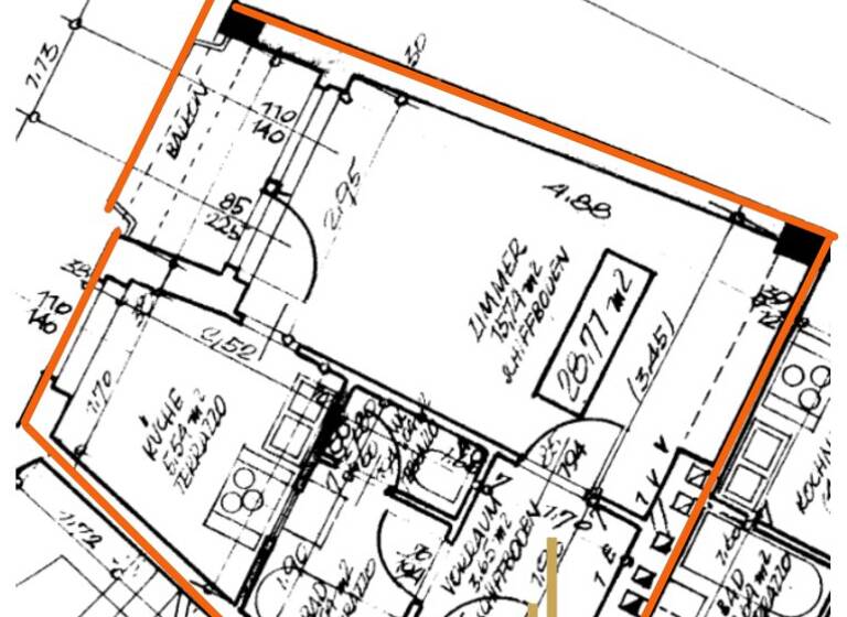 Wohnung zur Miete 617 € 1,5 Zimmer 28,7 m² 1. Geschoss Wien 1190