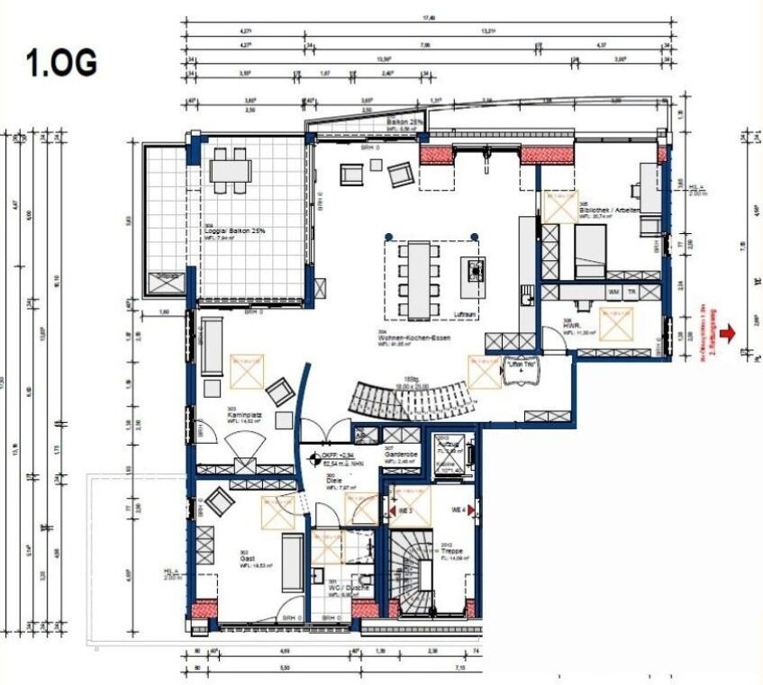 Penthouse zum Kauf 3.200.000 € 6 Zimmer 267 m²<br/>Wohnfläche Aaseestadt Münster 48151