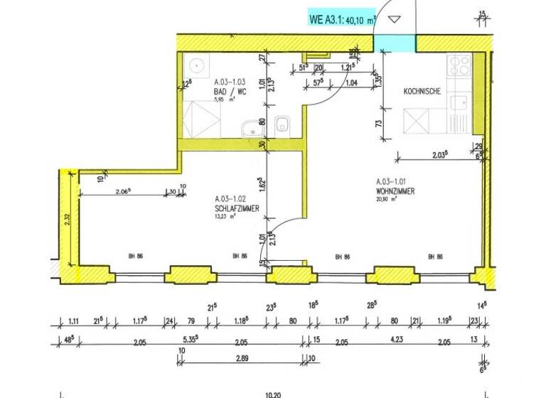 Wohnung zur Miete 421 € 2 Zimmer 40,1 m² frei ab sofort Herbert-Jensch-Straße 104 Frankfurt Frankfurt (Oder) 15234