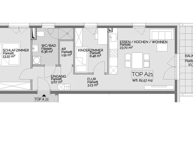 Wohnung zum Kauf - Erstbezug 256.000 € 3 Zimmer 62,6 m² Admonter Straße 21 Liezen 8940