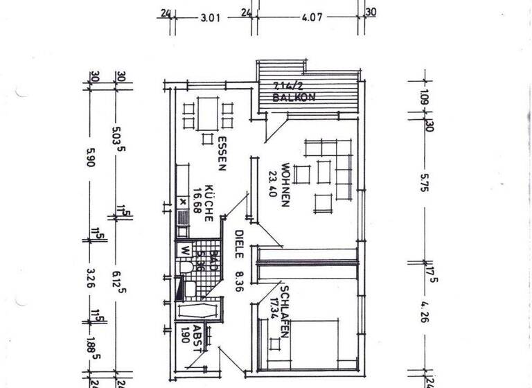Wohnung zur Miete 800 € 2,5 Zimmer 74 m² 1. Geschoss frei ab sofort Theodor-Heuss-Straße 5 Markdorf 88677