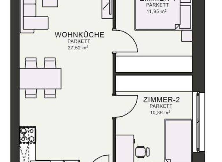Wohnung zur Miete - Erstbezug 839 € 3 Zimmer 63,6 m² 6. Geschoss frei ab sofort Fröhlichgasse 23-35 Jakomini Graz 8010