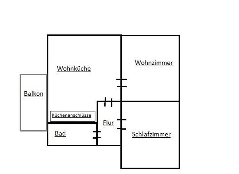 Wohnung zur Miete 642 € 2 Zimmer 53,5 m² frei ab 18.04.2026 Süllenstr. 60 Hassels Düsseldorf 40599