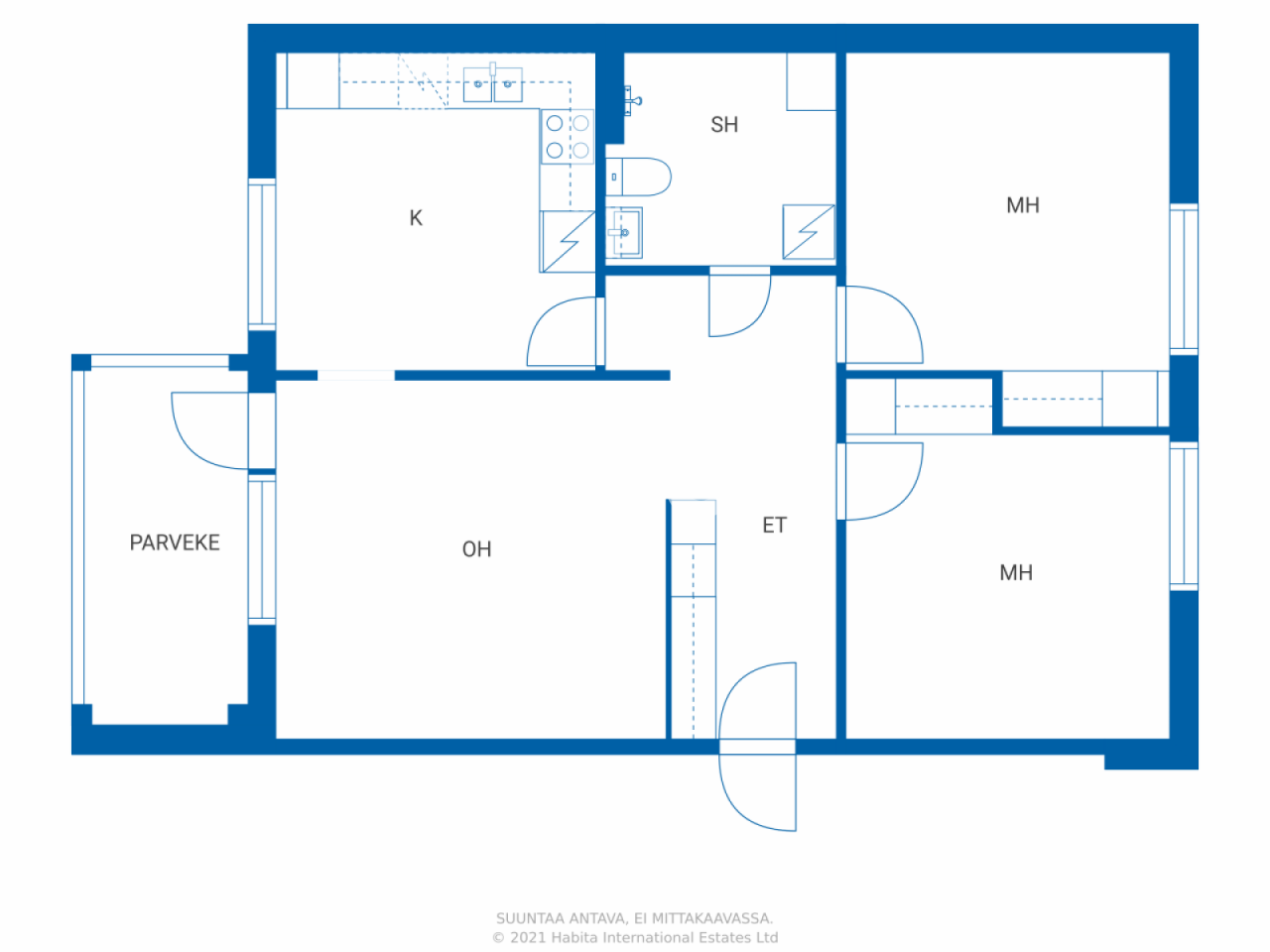 Studio zur Miete 890 € 3 Zimmer 68,5 m²<br/>Wohnfläche 3.<br/>Geschoss Hyökkäläntie 10 Tuusula 04300