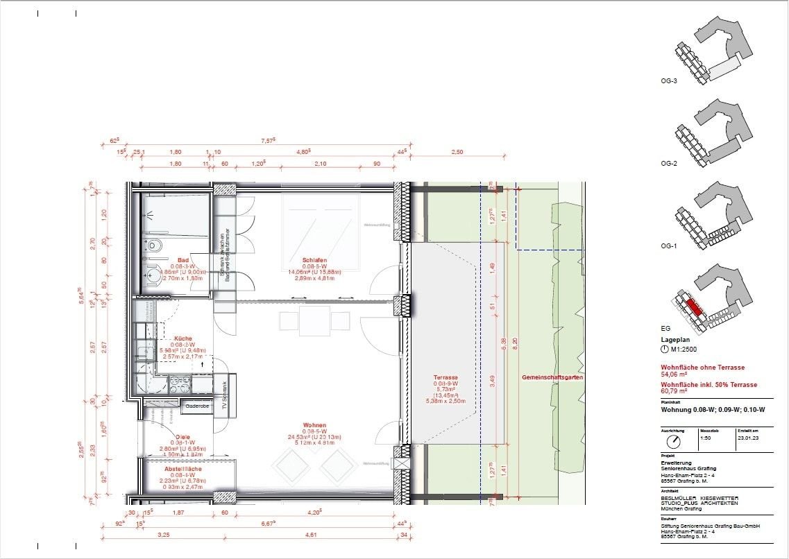 Wohnung zum Kauf 413.372 € 2 Zimmer 60,8 m²<br/>Wohnfläche ab sofort<br/>Verfügbarkeit Grafing Grafing 85567