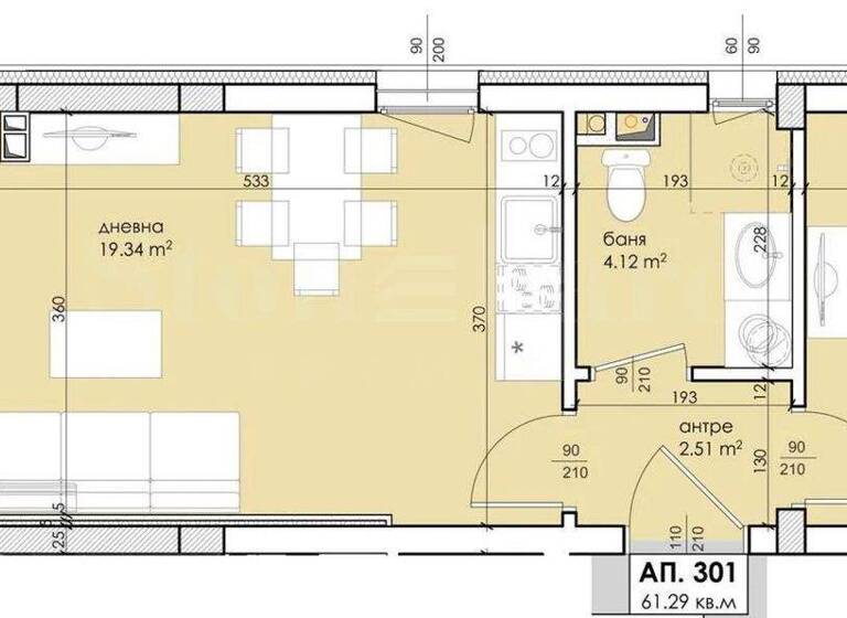 Studio zum Kauf 91.000 € 2 Zimmer 61,3 m² Sozopol