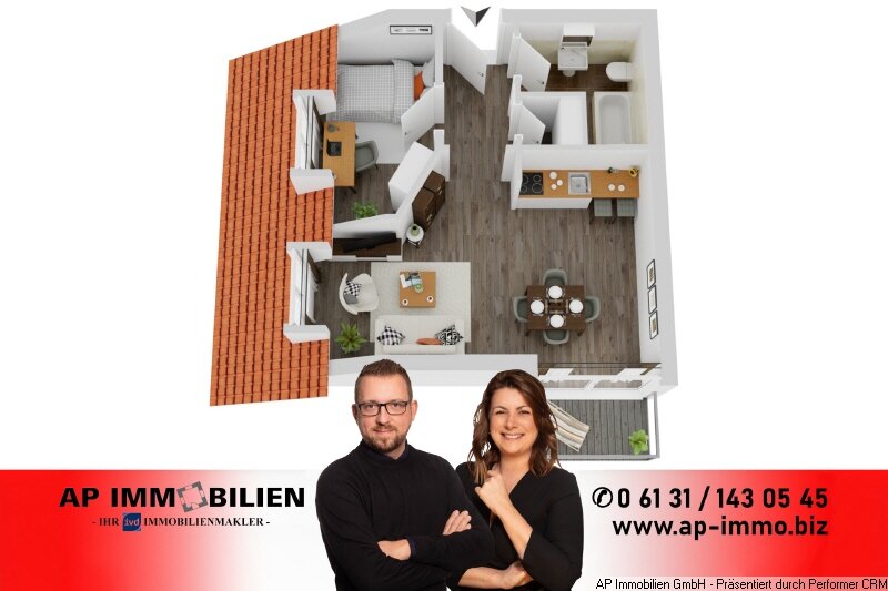 Wohnung zum Kauf provisionsfrei 165.000 € 2 Zimmer 44 m²<br/>Wohnfläche Nieder-Olm 55268