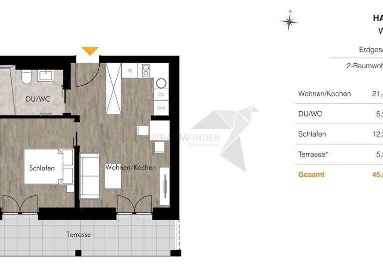 Wohnung zur Miete - Erstbezug 550 € 2 Zimmer 45,7 m² EG Unritzstraße 38b Rabenstein Chemnitz 09117