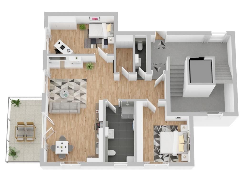 Wohnung zum Kauf provisionsfrei 367.600 € 3 Zimmer 87,6 m²<br/>Wohnfläche EG<br/>Geschoss Ob dem Dorf 3 Marbach Villingen-Schwenningen 78052