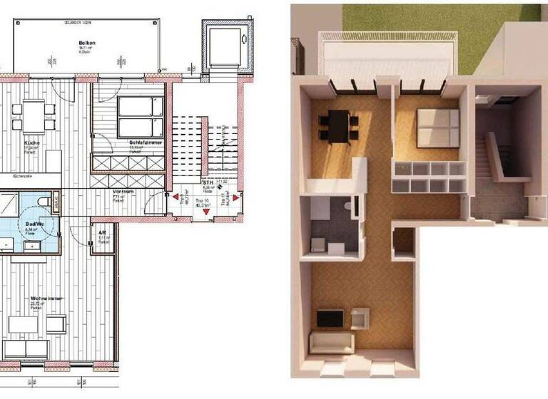 Terrassenwohnung zur Miete - Erstbezug 890 € 2,5 Zimmer 66 m² 4. Geschoss frei ab 01.04.2026 Wienerstr. 29 Linz 4020
