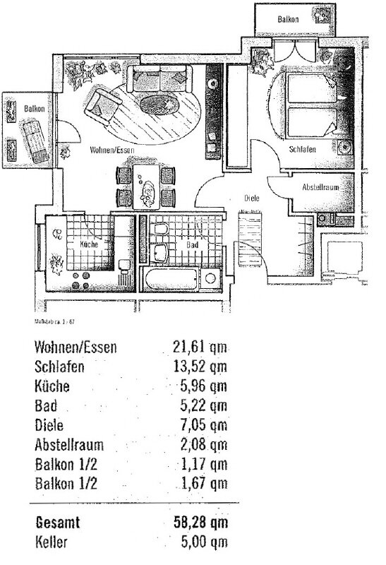 Wohnung zum Kauf 199.500 € 2 Zimmer 58,3 m²<br/>Wohnfläche 1.<br/>Geschoss Voglerstr. 25 Striesen-Ost (Voglerstr.) Dresden 01277