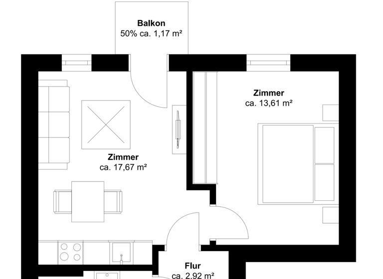 Wohnung zum Kauf 271.722 € 2 Zimmer 41 m² frei ab 01.10.2026 Altstadt Stralsund 18439