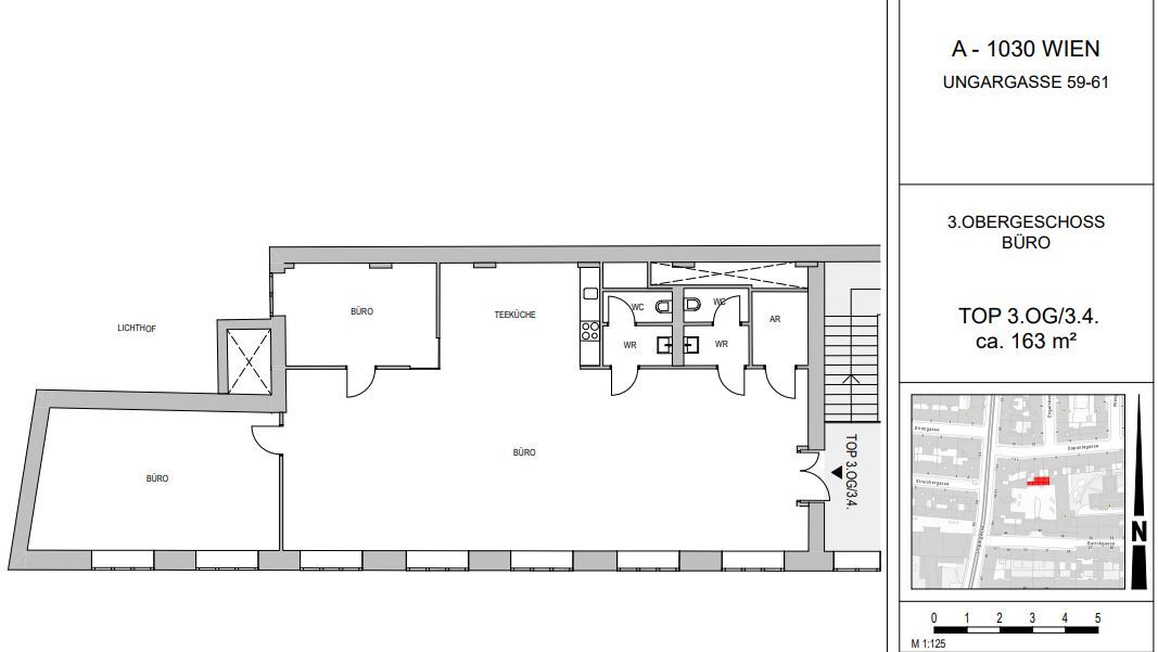 Bürofläche zur Miete 17 € 163 m²<br/>Bürofläche Wien 1030