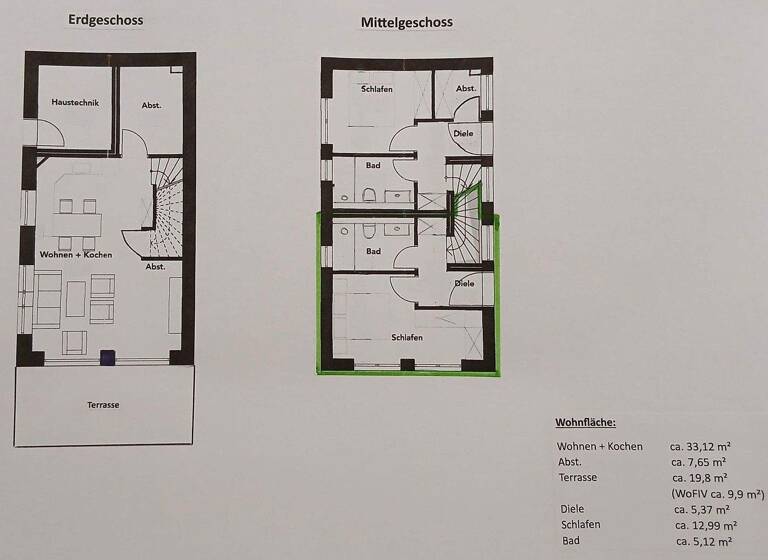 Maisonette zur Miete - Erstbezug 1.850 € 2 Zimmer 74,2 m² Eißendorf Hamburg 21077