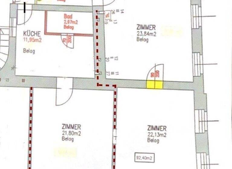 Wohnung zum Kauf 299.000 € 3 Zimmer 93 m² 3. Geschoss Wien 1200