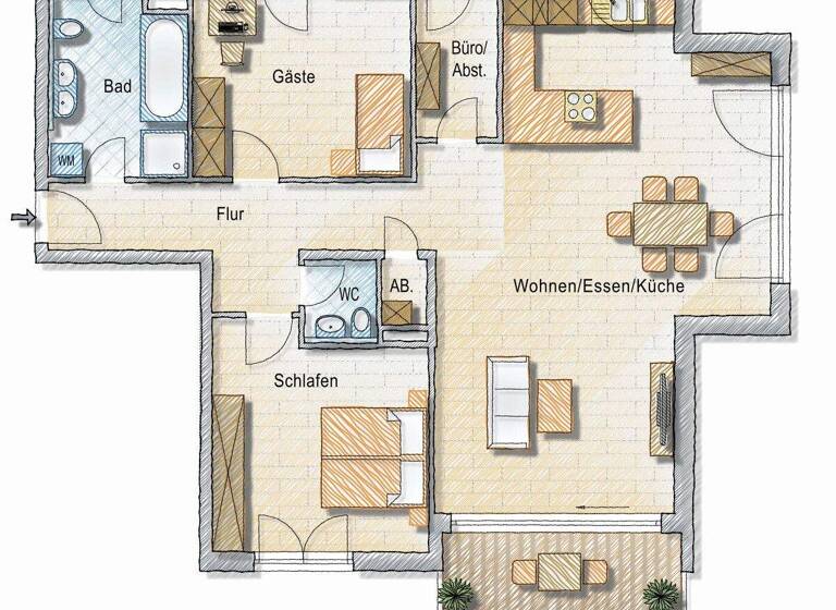 Wohnung zum Kauf 729.000 € 3,5 Zimmer 111 m² 2. Geschoss Südstadt Ravensburg 88214