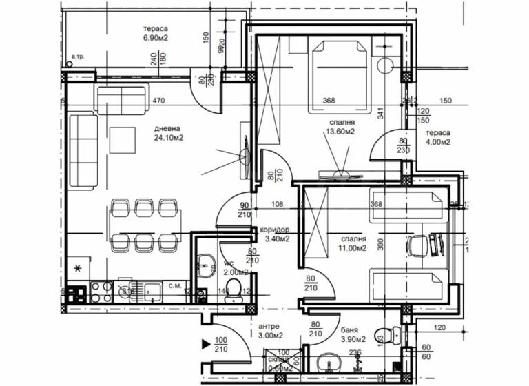 Studio zum Kauf 105.700 € 3 Zimmer 97,3 m² Plovdiv