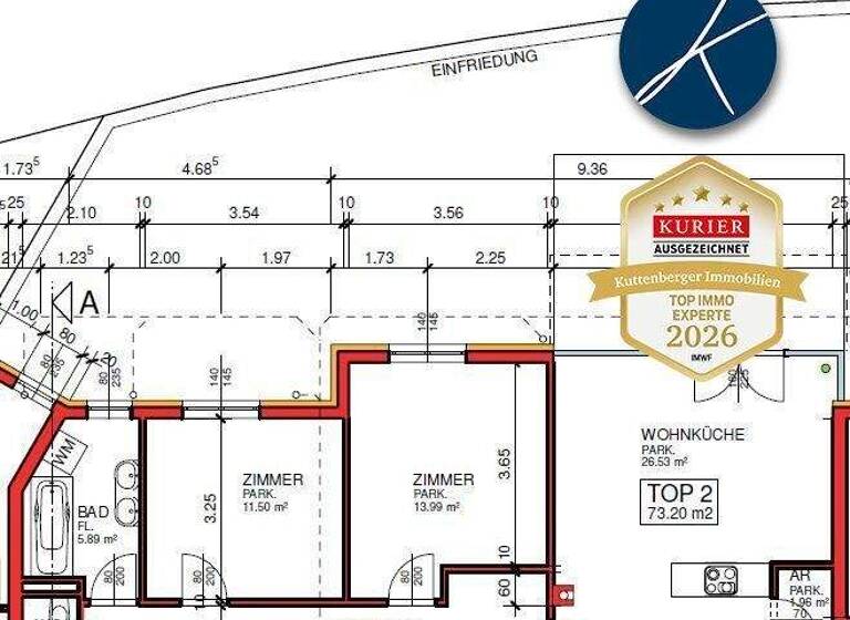 Wohnung zur Miete 1.086 € 3 Zimmer 73 m² EG Krems an der Donau 3500