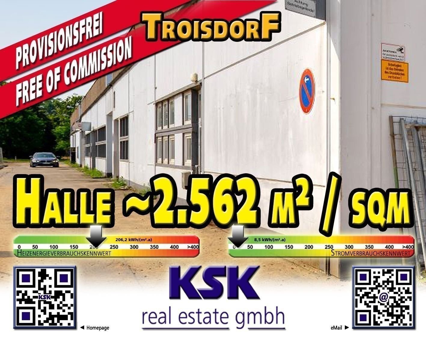 Lagerhalle zur Miete provisionsfrei 4,90 € 2.562 m²<br/>Lagerfläche von 470 m² bis 3.032 m²<br/>Teilbarkeit Troisdorf Troisdorf 53840